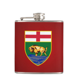 Manitobaanse wapenmantel Flask Heupfles