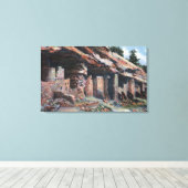 Manitou Springs, Colorado - Cliff Dwellings Canvas Afdruk (Insitu (Houten vloer))