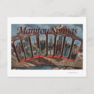Manitou Springs, Colorado - Grote lettertjes Briefkaart