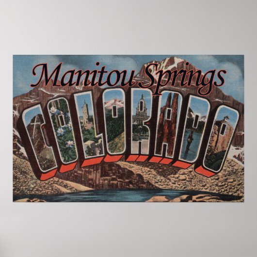 Manitou Springs, Colorado - Grote lettertjes Poster (Voorkant)