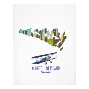 Manitoulin Island Canada kaart Foto Afdruk