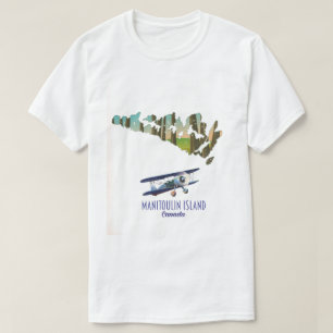 Manitoulin Island Canada kaart T-shirt