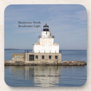 Manitowoc North Breakwater Light 6 plastic onderze Bier Onderzetter