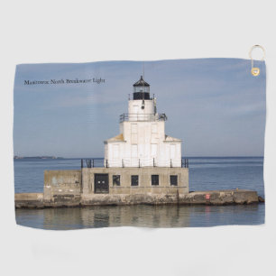 Manitowoc North Breakwater Light golfhanddoek
