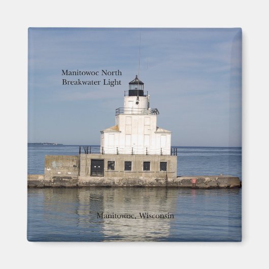 Manitowoc North Breakwater Light magnet Magneet (Voorkant)