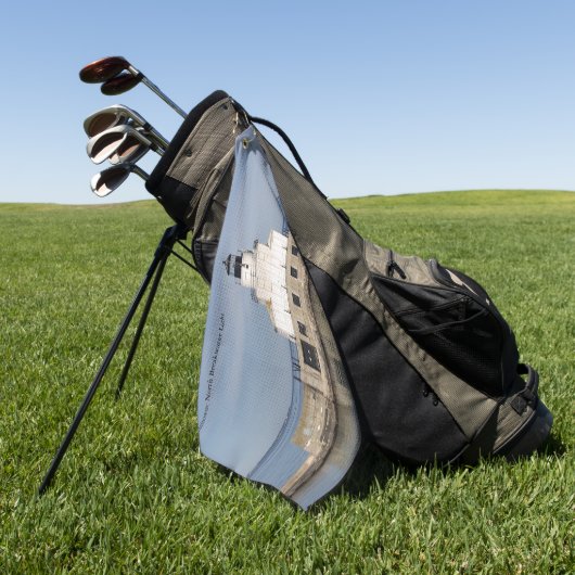 Manitowoc North Breakwater Light serviette de golf (Vert)