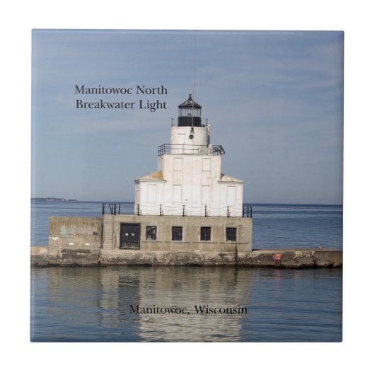 Manitowoc North Breakwater Light tile Tegeltje (Voorkant)