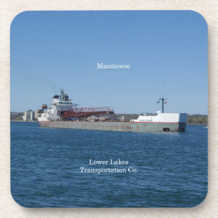 Manitowoc set van 6 harde onderzetters van kunstst