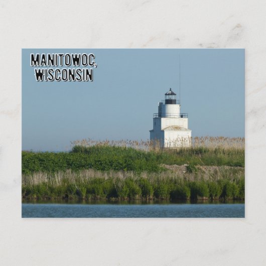 Manitowoc Wisconsin Briefkaart Lake (Voorkant)