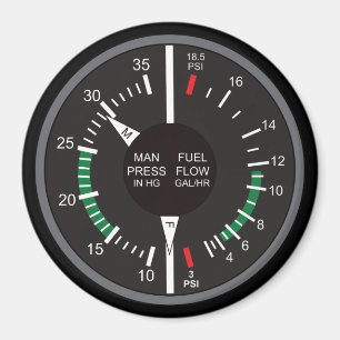Manivochtige druk en brandstofdebiet van het vlieg magneet