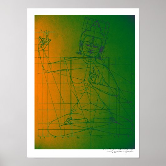 Manjushri-schets-poster Poster (Voorkant)