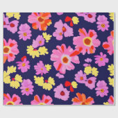 MankDhani Colorful Flowers Pattern Cadeaupapier (Vlak)
