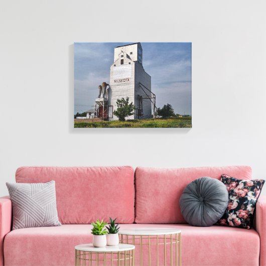 Mankota Grain Elevator Canvas Afdruk (Insitu (Woonkamer))