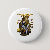 Manktoberfest-vector Ronde Button 5,7 Cm (Voorkant)