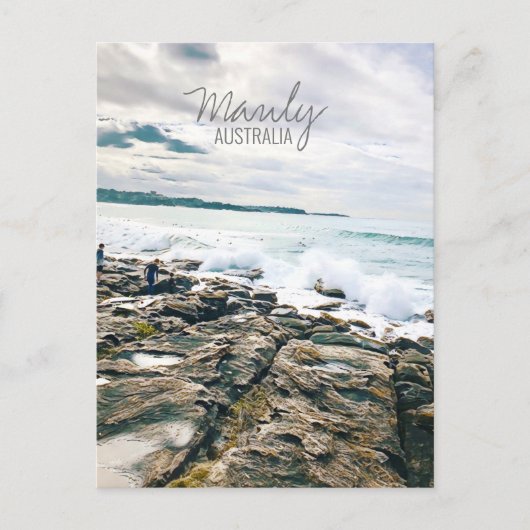 Manly Beach Ocean surf Australië reizen Briefkaart (Voorkant)