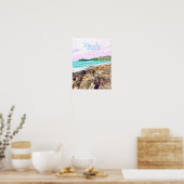 Manly Beach Ocean surf Australië reizen Poster (Keuken)