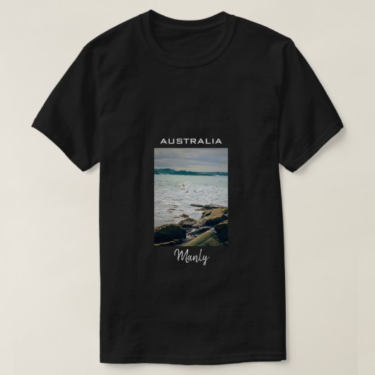 Manly Beach Ocean surf Australië reizen T-shirt (Design voorkant)