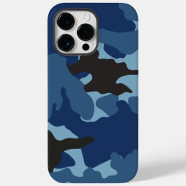Manly Blue Camo Militair Camouflage Patroon Tough Case-Mate iPhone 14 Pro Max Hoesje