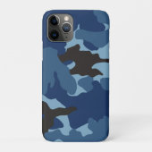 Manly Blue Camo militaire camouflagepatroon Case-Mate iPhone Case (Achterkant)