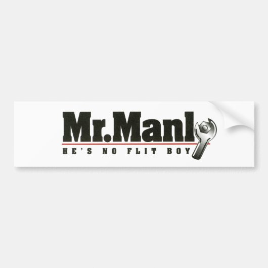 Manly bumper sticker (Voorkant)