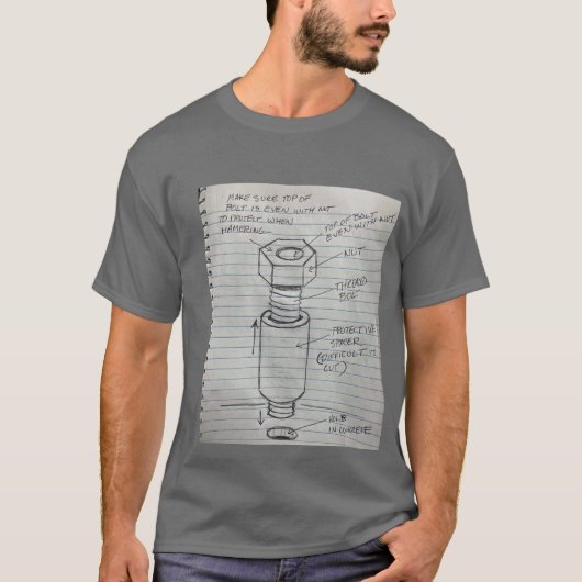 Manly DIY Bolt T T Shirt (Voorkant)