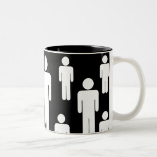 manly-koffie tweekleurige koffiemok