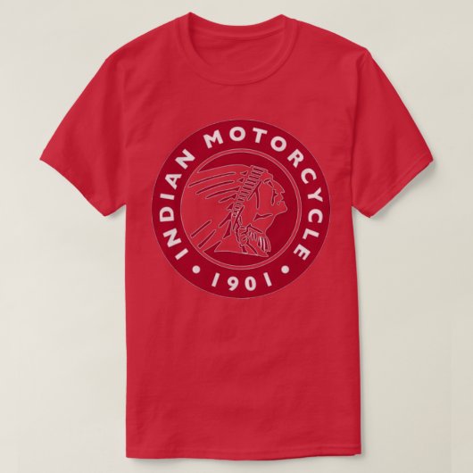 Manly Maroon Motorcycle T-shirt (Design voorkant)