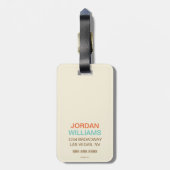 Manly Mojo Coffee Bagagelabel (Achterkant verticaal)