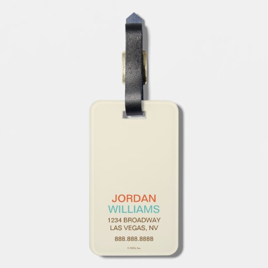 Manly Mojo Coffee Bagagelabel (Achterkant verticaal)