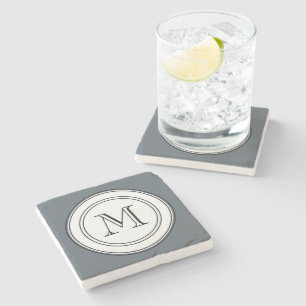 Manly Monogram Marble Onderzetters