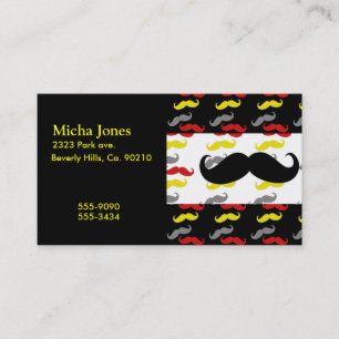 Manly Mustache Hair Colors Visitekaartje