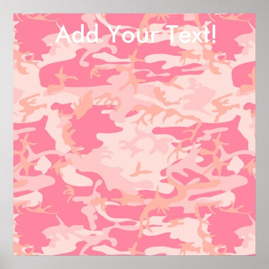 Manly Pink Camo Poster (Voorkant)