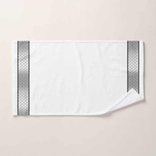 Manly Silver Metallic sur un ensemble de serviette (Serviette à main)