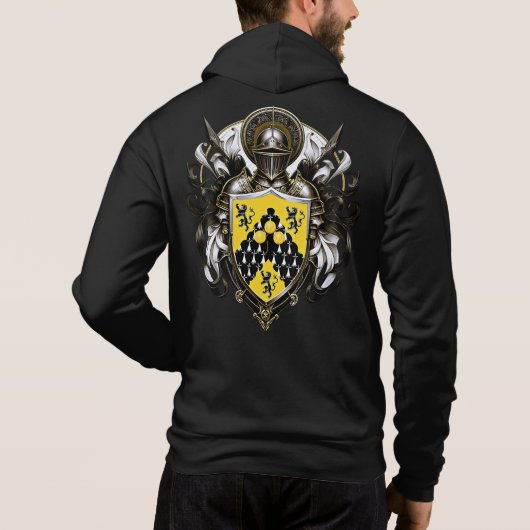 Mann Coat of Arms Mannen Hoodie (Achterkant)