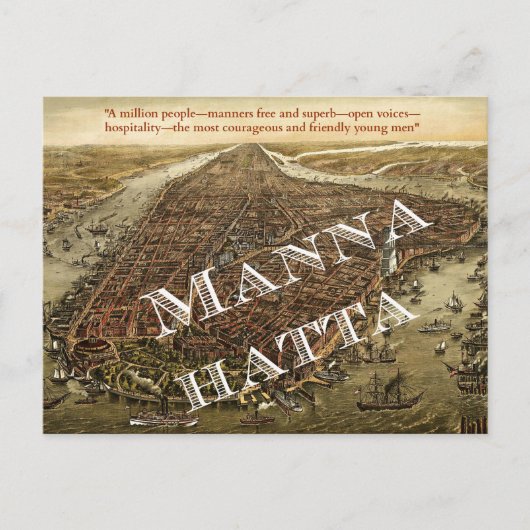 Mannahatta — Carte postale de Whitman's Manhattan (Devant)
