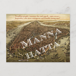 Mannahatta — Whitman's Manhattan briefkaart