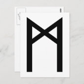 MANNAZ RUNE BRIEFKAART (Voorkant / Achterkant)