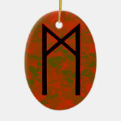 Mannaz Rune Yule Ornament - De mensheid! (Voorkant)