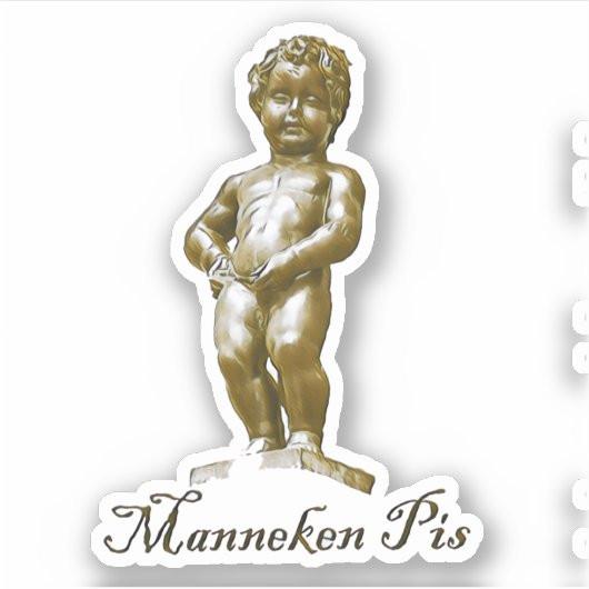 Manneken Pis - België - Brussel - Brussel Sticker (Voorkant)