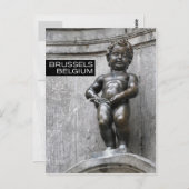 Manneken Pis in Brussel België Briefkaart (Voorkant / Achterkant)