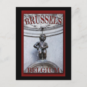 Mannekin Pis in Brussel Briefkaart