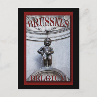 Mannekin Pis in Brussel Briefkaart