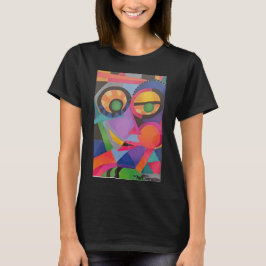 Mannelijk Abstract gezicht T-shirt