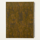 Mannelijk Bruin Rustiek Hout Minimalistisch Ontwer Planner (Achterkant)