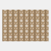 Mannelijk Elegant Bruin Kerstpatroon Inpakpapier Vel (Voorkant)