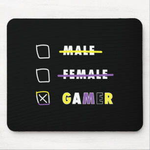 Mannelijk Funny Nonbinary Gamer En Muismat
