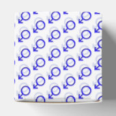 Mannelijk gendersymbool bedankdoosjes (Bovenkant)
