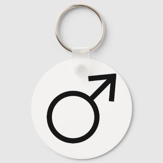 Mannelijk gendersymbool sleutelhanger (Voorkant)