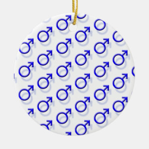 Mannelijk geslacht-symbool keramisch ornament