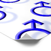 Mannelijk geslacht-symbool poster (Hoek)